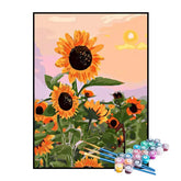 Kit de Pintura Numerada - Girassol no Jardim