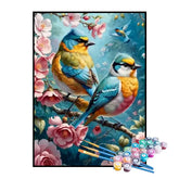 Kit de Pintura Numerada - Casal de Pássaros