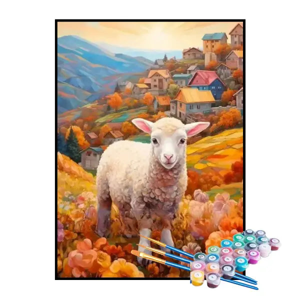 Kit de Pintura Numerada - Cabra na Fazenda