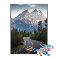 Kit de Pintura Numerada - Estrada nas Montanhas