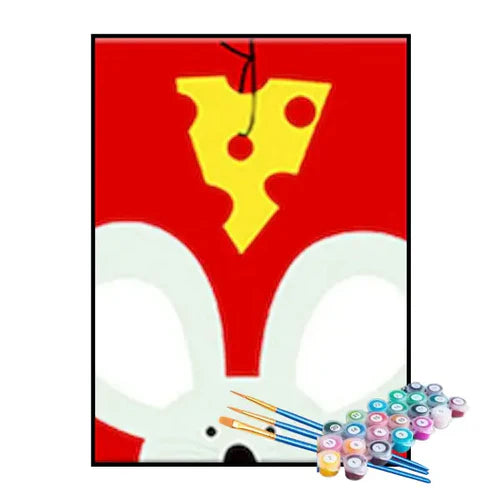 Kit de Pintura Numerada - Rato com Queijo