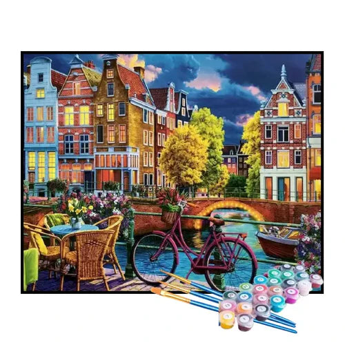 Kit de Pintura Numerada - Bicicleta na Cidade