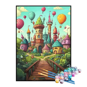 Kit de Pintura Numerada - Pequeno Castelo Divertido