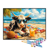 Kit de Pintura Numerada - A Vaca de Férias