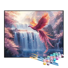 Kit de Pintura Numerada - Fênix na Cachoeira