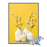 Kit de Pintura Numerada - Arranjo de Flores no Vaso