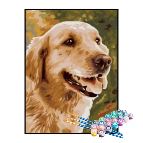 Kit de Pintura Numerada - Golden Retriever