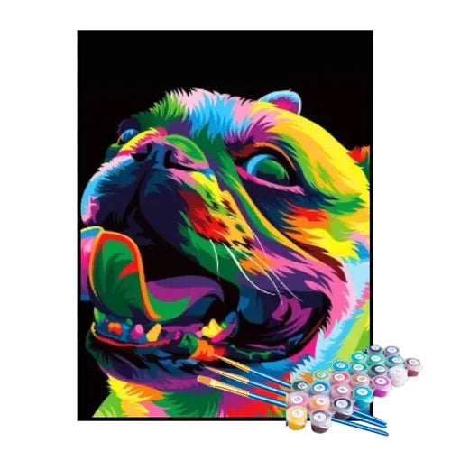 Kit de Pintura Numerada - Pug Colorido