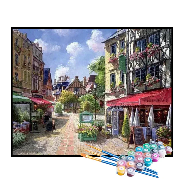 Kit de Pintura Numerada - Vilarejo Antigo