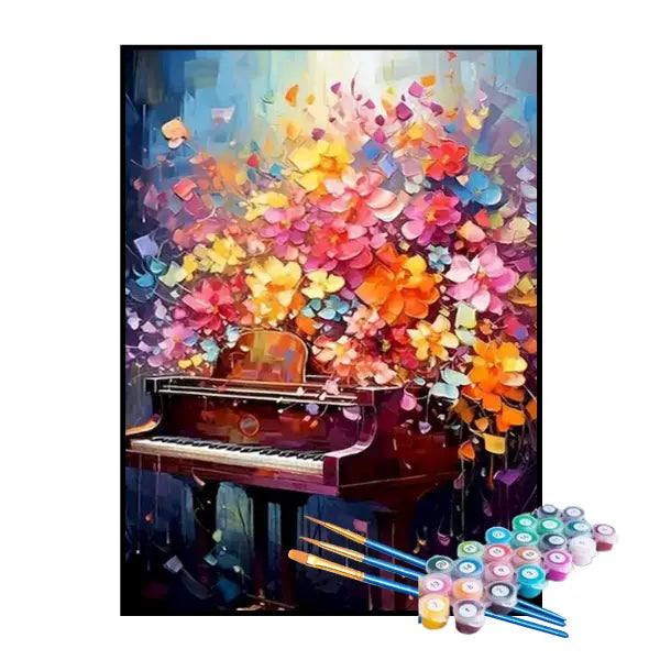 Kit de Pintura Numerada - Piano Florido