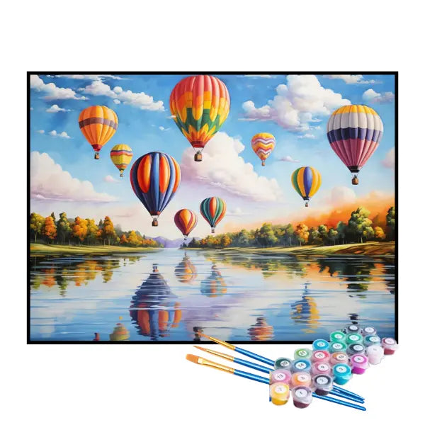 Kit de Pintura Numerada - Campo de Balões