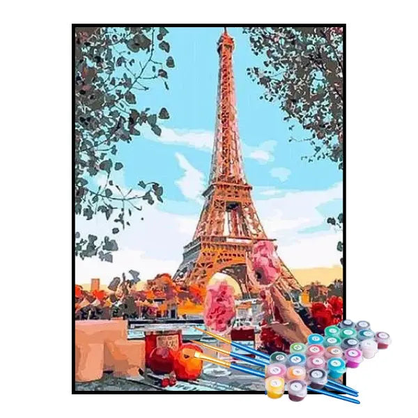 Kit de Pintura Numerada - Torre Eiffel