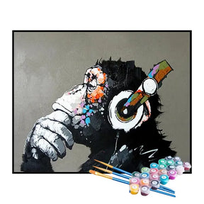 Kit de Pintura Numerada - Macaco Descolado