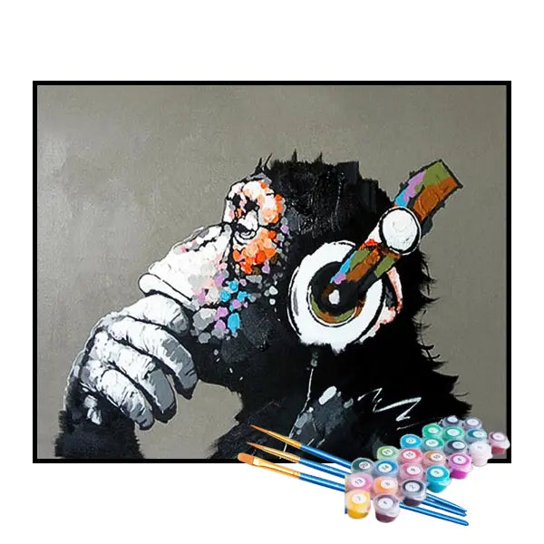 Kit de Pintura Numerada - Macaco Descolado