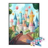 Kit de Pintura Numerada - Pequeno Castelo Colorido