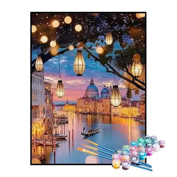 Kit de Pintura Numerada - Luzes de Veneza