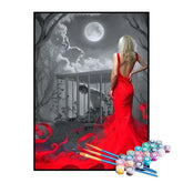 Kit de Pintura Numerada - O Poder da Mulher de Vermelho