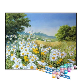 Kit de Pintura Numerada - Campos Floridos de Margaridas