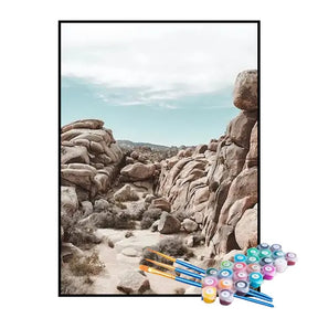 Kit de Pintura Numerada - Rochas na Praia Paradisíaca