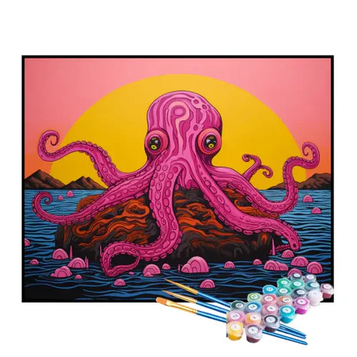 Kit de Pintura Numerada - Polvo Rosa