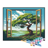 Kit de Pintura Numerada - A Janela para a Árvore