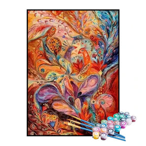 Kit de Pintura Numerada - Os Pavões