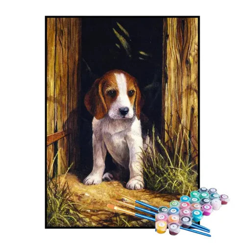 Kit de Pintura Numerada - Filhote Escondido