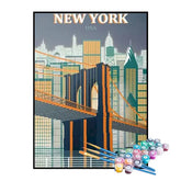 Kit de Pintura Numerada - Mapa de Nova York