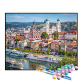 Kit de Pintura Numerada - Grande Cidade Litorânea