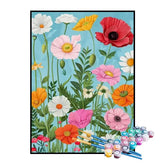 Kit de Pintura Numerada - Lindo Jardim e Céu Azul