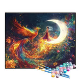 Kit de Pintura Numerada - Fênix Encontrando a Mulher na Lua