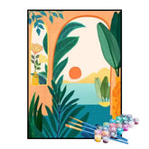 Kit de Pintura Numerada - Plantas Verdes