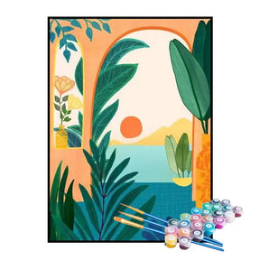 Kit de Pintura Numerada - Plantas Verdes