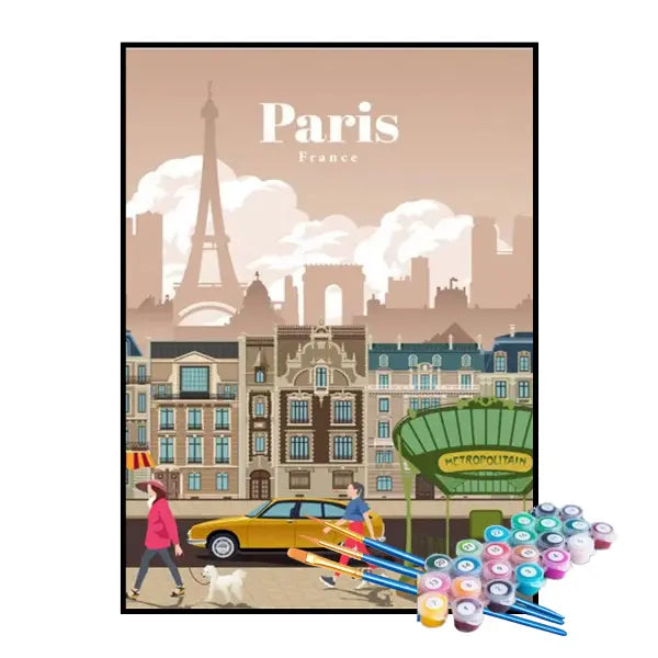 Kit de Pintura Numerada - Paris