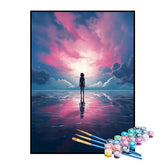 Kit de Pintura Numerada - Garota no Universo