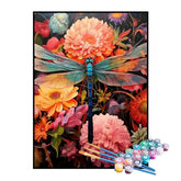 Kit de Pintura Numerada - Libélula nas Flores
