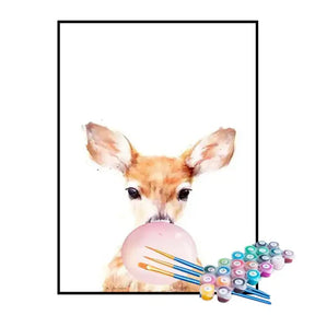 Kit de Pintura Numerada - Cervo com Chiclete