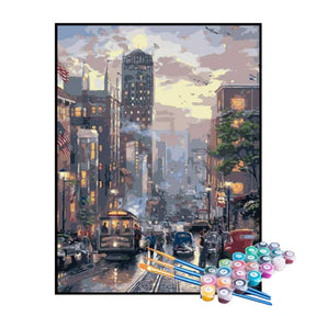 Kit de Pintura Numerada - Teleférico na Cidade