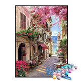 Kit de Pintura Numerada - Bairro Florido da Cidade Litorânea