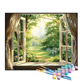 Kit de Pintura Numerada - A Janela para o Jardim