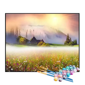 Kit de Pintura Numerada - Névoa na Casa de Campo