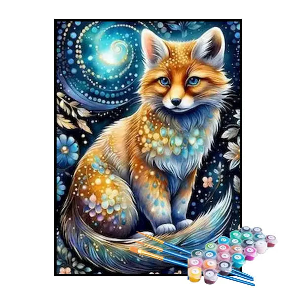 Kit de Pintura Numerada - Raposa Mística