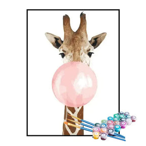 Kit de Pintura Numerada - Girafa com Chiclete