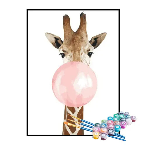 Kit de Pintura Numerada - Girafa com Chiclete