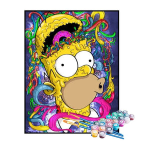 Kit de Pintura Numerada - Homer Simpson Divertido