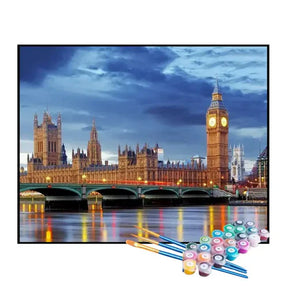 Kit de Pintura Numerada - Vista do Big Ben em Londres