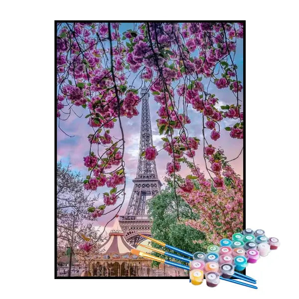 Kit de Pintura Numerada - Torre Eiffel Florida