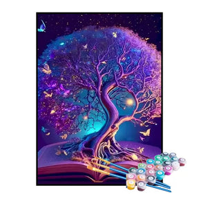 Kit de Pintura Numerada - Árvore do Livro Encantado