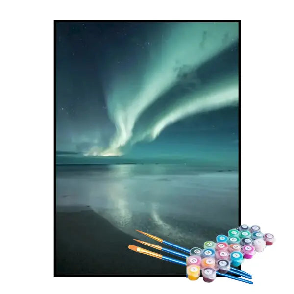 Kit de Pintura Numerada - Aurora Boreal