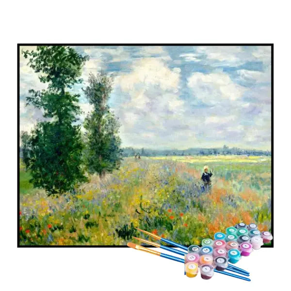 Kit de Pintura Numerada - Campo de Papoulas, Claude Monet